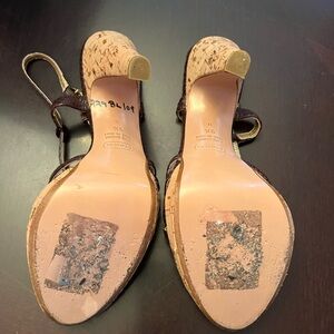 Coach strapy cork heels